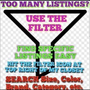 Use the filter! I have over 400 active listings, make it easier on yourself!!